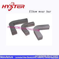 weldable laminated elbow wear bar for excavator
