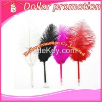 [Dollar promotion] Customized Moq 1000pcs True ostrich feather pen, single color feather pen, color customization, gift pen