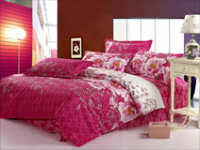 red adult bedding set