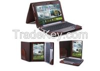 Brown Leather Keyboard Pouch Folio Stand Case Cover for ASUS Transform