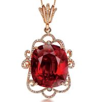 925 Sterling Silver Created Ruby Pendant Gemstorne Jewely Wholesale