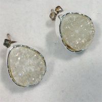 925 sterling silver earring, rhodium planting with semiprecious