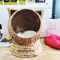 Water Hyacinth Hand woven Dog Boss  Pet House Cat Bed 9003R- Home24h.biz