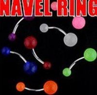 glow in the dark belly rings