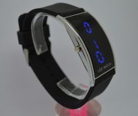 Alloy Case Silicone Strap Digital LED Watch For Men 