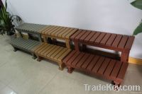 Plastic non-slip wooden garden spa steps