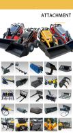 Mini Skid Steer Loader With Epa Certified Kubota Perkins 23hp Diesel Engine With Forks Grapple Four In One Bucket On Sale