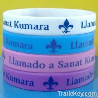 Printed customized silicone wristband/custom silicone bracelet