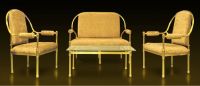 Royal Golden Aluminium Frame Luxury Classic Design Arabian Style Elegant Living Room Home Furniture Sofa Malaysia