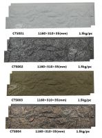 Polyurethane Ledgestone Faux Rock Siding PU Long Stone Wall Covering