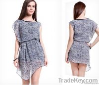 The Snake Print Dress asymmetry design