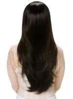 16&quot; Silky Straight Black Lace Front Human Hair Wig