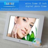 Super slim 12 inch digital photo frame ad video