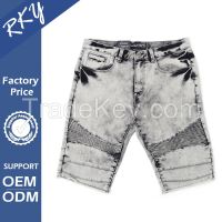 men's moto jean short