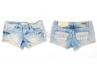 woman crochet lace shorts