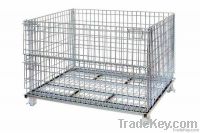 stackable  galvanized  strorage wire mesh container