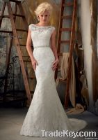 New Designer MermaidSweep Train Bridal Wedding Dress 2014