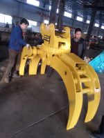 excavator wood grab