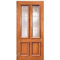 Glass insert solid wood door, manufacturer price From China