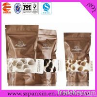 chocolate plastic bag with zipper