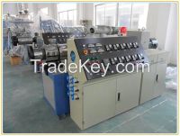 Conical twin-screw plastic extruder