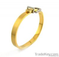2014 gold stainless steel womens bracelet bangle with buckle whosale