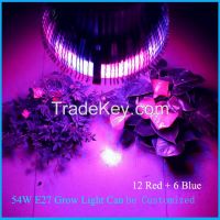  Wholesale Led Plant light 54W E27 Led Hydroponic Plant Flowers Vegatables Green Led Grow Lights Plant Growing Lamp