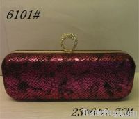 metalic snake pu evening box