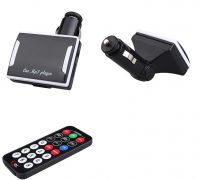 1.2'' LCD Rotatable Car MP3 Player Wireless FM Transmitter USB Disk SD MMC TF with Remote Control,