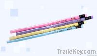 Wooden Silk Pencil, lapiz, pencil with Ferrule and Multi-Colored Eraser