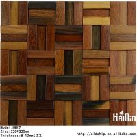 rustic solid wood wall mosaic