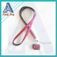 2014 New product rhinestone lanyards for iphone clip no minimum order china wholesale