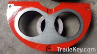 Sermac concrete pump parts spectacle plate and cutting ring