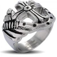 Vintage Cross Stainless Steel Rings