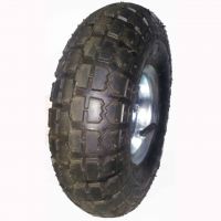 3.50-4 pneumatic tire rubber wheel for hand truck, wheelbarrow, garden cart, trolley