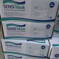 Disposal Medical Surgical 3ply Sensi Brand (blue and green color) with Earlop 50 million pieces Face MaskAvailable
