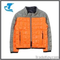 2014 Boy's Two-tone Pattern Down Jacket Without Hood