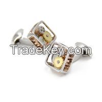 Gear Watch Mechanism Cufflinks 