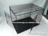 folding metal wire dog cage