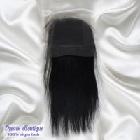 Cheapest virgin brazilian hair lace top closures free part 4x4"swiss lace closure bleached knots straight hair ,Free shipping