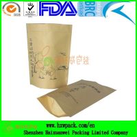 aluminum foil stand up kraft paper pouch