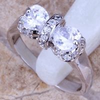 anniversary rings zircon brass silver plating jewelry