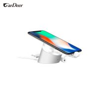 Acrylic rounded mobile phone alarm display stand for iPhone X
