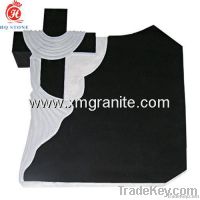 Black Granite Cross Headstone