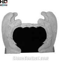 Shanxi Black Granite Double Angels With
