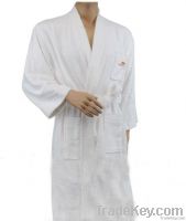 100% Cotton White Hotel Terry Bathrobe