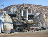 Large open pit mine excavating equipment