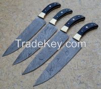 Classic Damascus Chef Knife 4 Piece