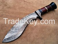 Damascus Kukri Knife 15 Inches, Twisted