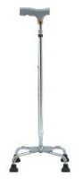 Aluminum four-legged adjustable walking cane/stick